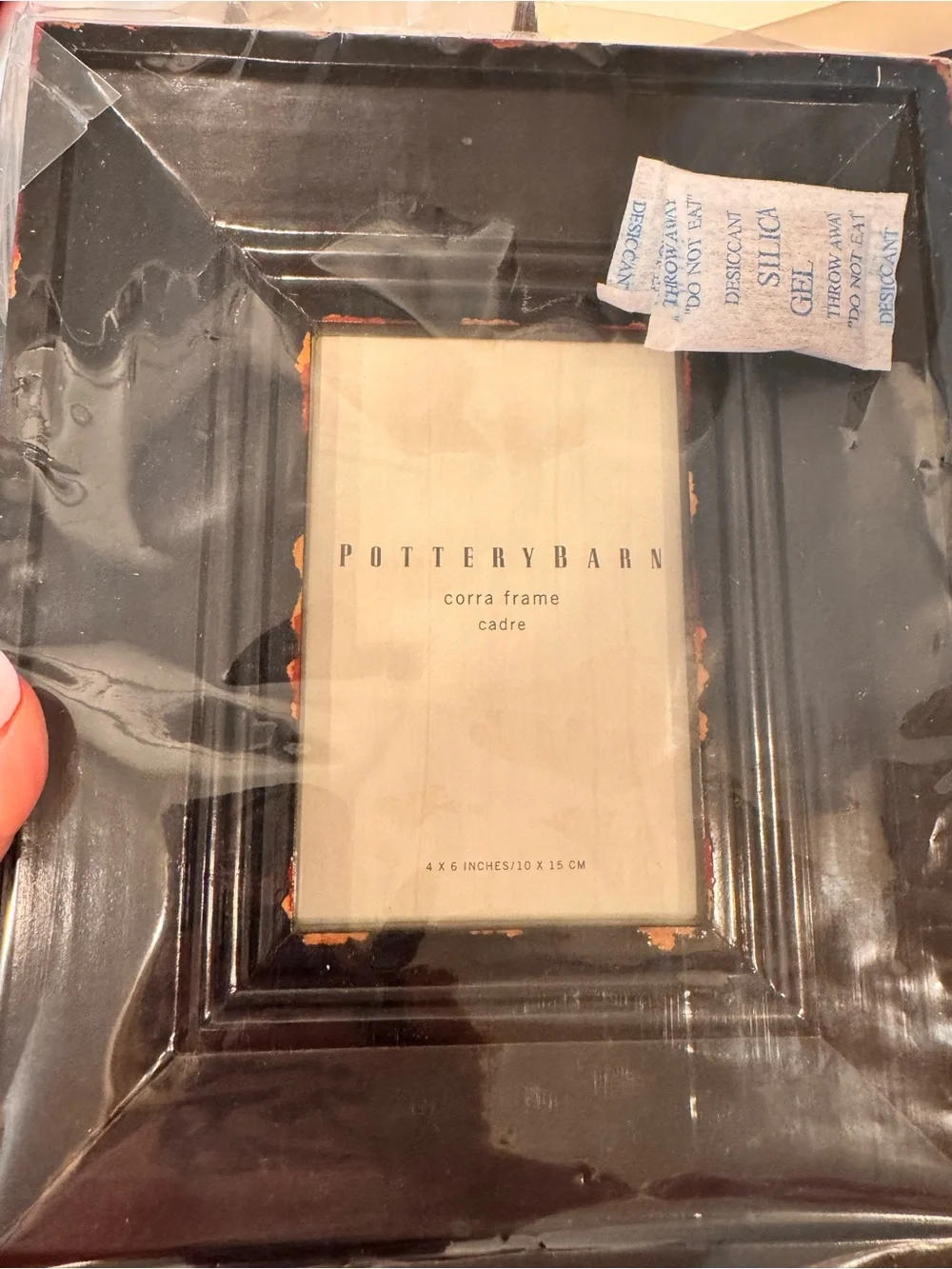 NWT Pottery Barn Corra Frame Tabletop Black Bamboo 4x6 Photo
